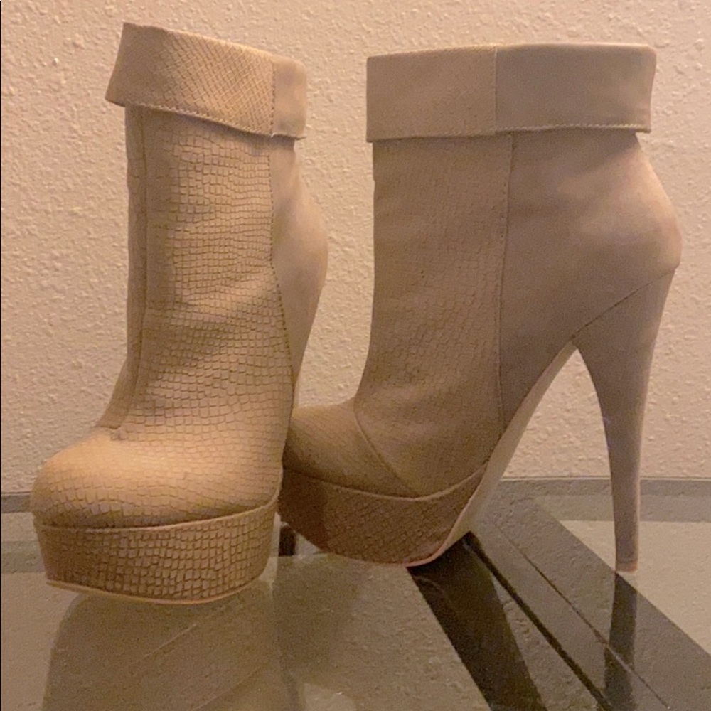JustFab heeled booties